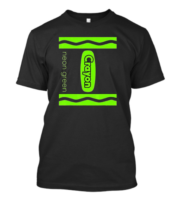 Neon Green Crayon Box Halloween Costume Couple Groups T-Shirt