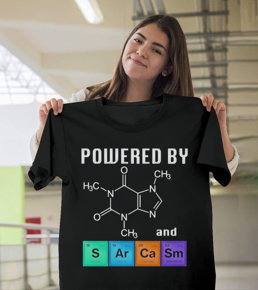 Powered By Caffeine And Sarcasm Elements T-Shirt