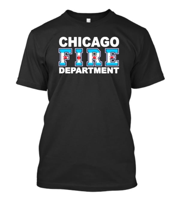 CHICAGO FIRE DEPARTMENT City Flag Inspired T-Shirt