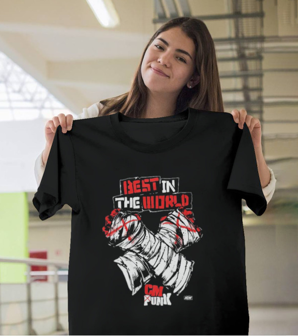 Best In The World CM Punk AEW Arms T-Shirt