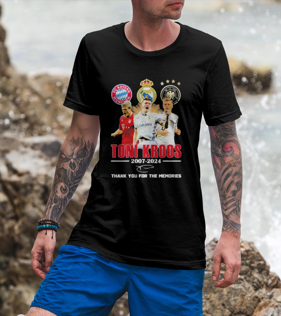 Toni Kroos Bayern Munich Real Madrid Germany 2007-2024 Thank You For The Memories T-Shirt