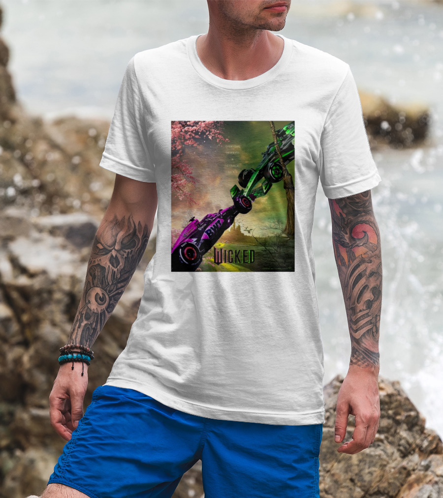 Wicked Everyone Deserves A Chance To Fly Racing Cars Vertical Sky Forest T-Shirt