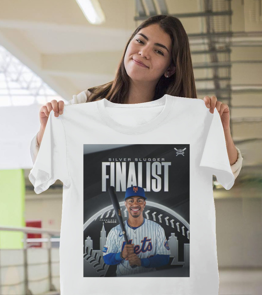 Francisco Lindor New York Mets Silver Slugger Finalist MLB T-Shirt