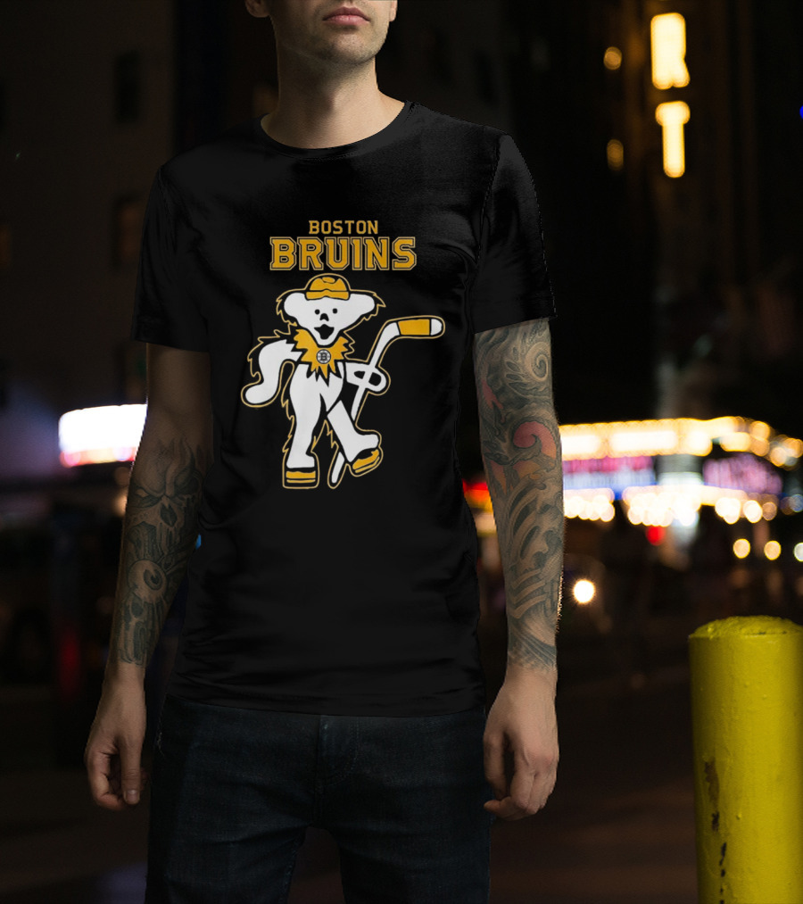 Boston Bruins Grateful Dead Dancing Bear T-Shirt