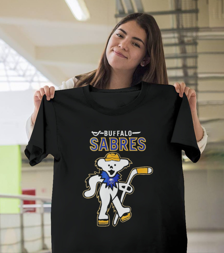 Buffalo Sabres Grateful Dead Dancing Bear Hockey T-Shirt