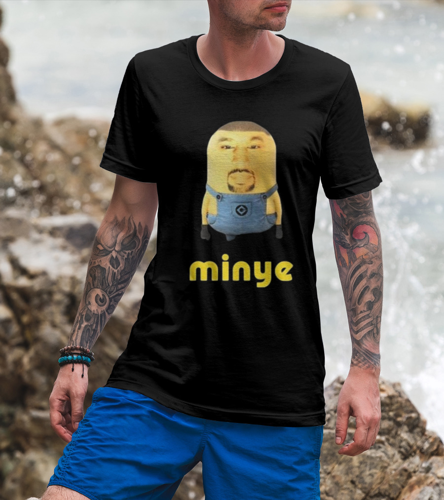 Dippytees Minye Minion Crossover Character Face T-Shirt
