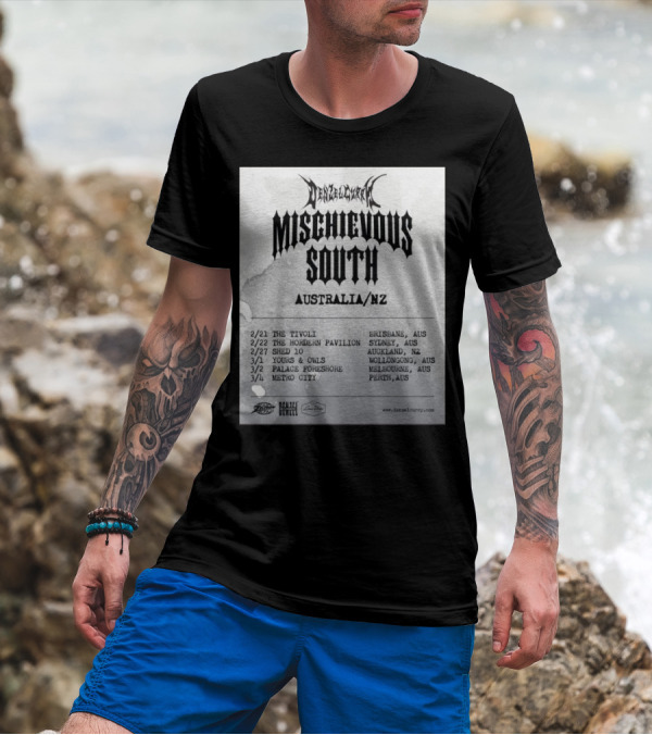 Denzel Curry Mischievous South Australia NZ Tour 2025 Australia New Zealand Tour Dates T-Shirt