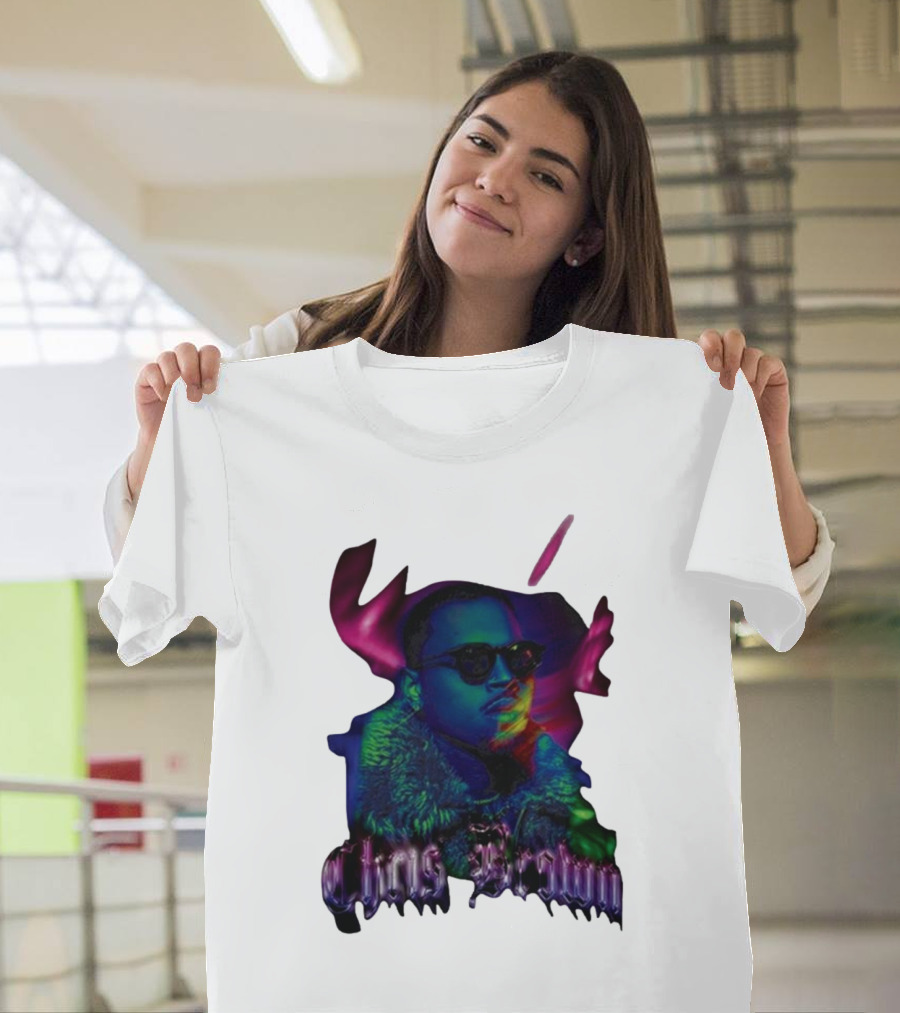 Chris Brown Psychedelic Northern Lights T-Shirt