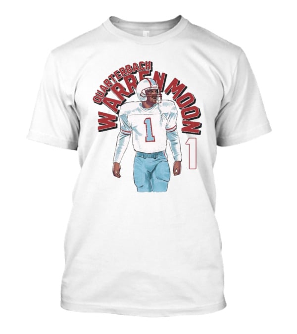 Warren Moon Quarterback Houston Oilers Number 1 T-Shirt