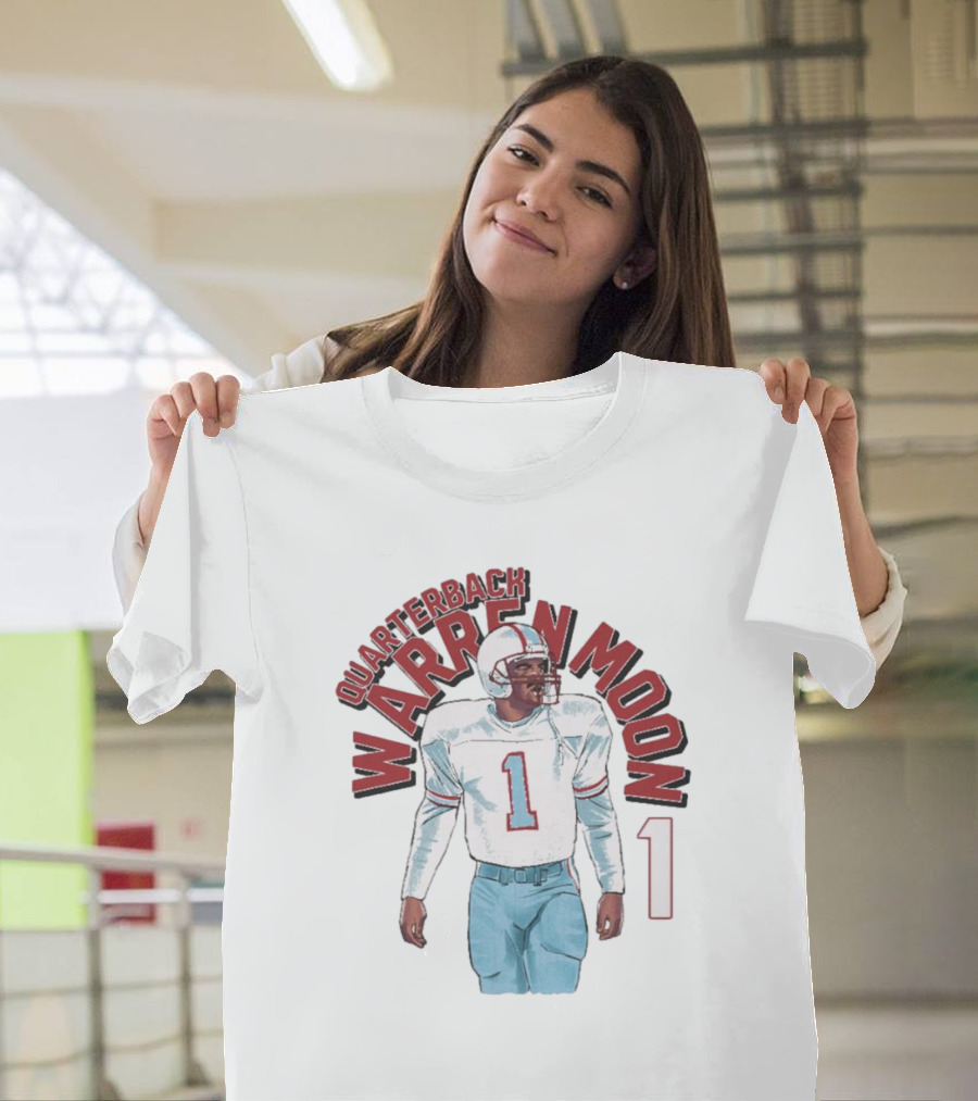 Warren Moon Quarterback Houston Oilers Number 1 T-Shirt