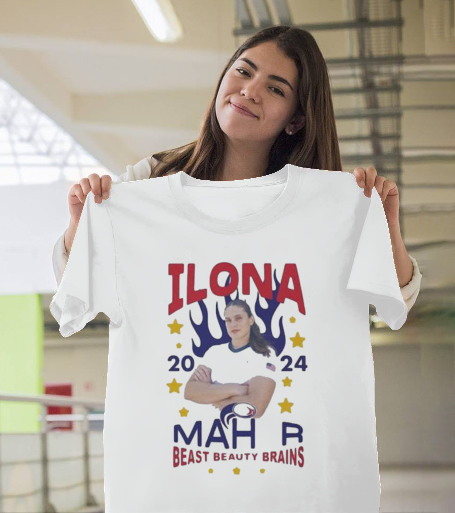 Ilona 2024 Maher Beast Beauty Brains T-Shirt