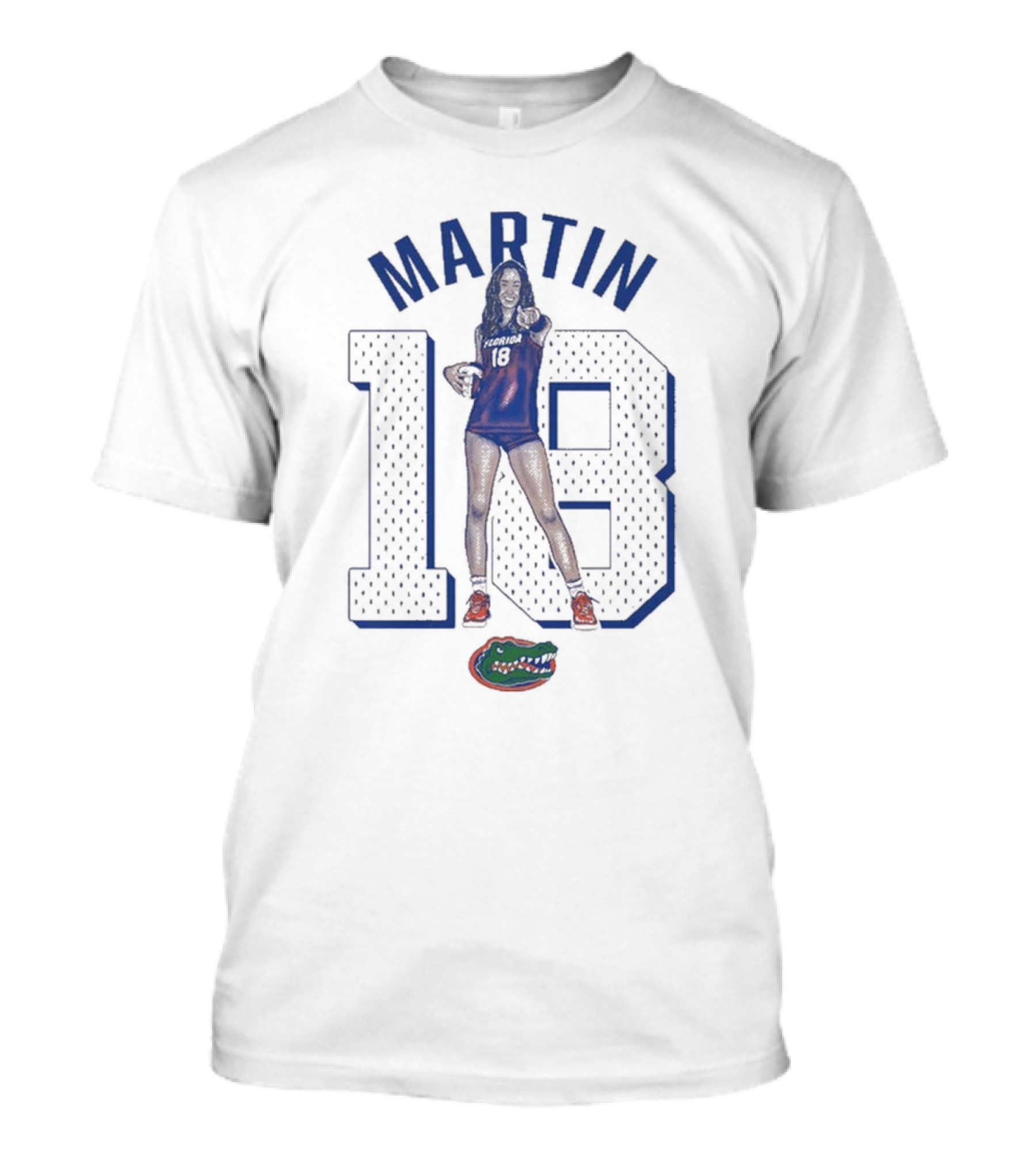 Martin 18 Florida Gators Cartoon T-Shirt