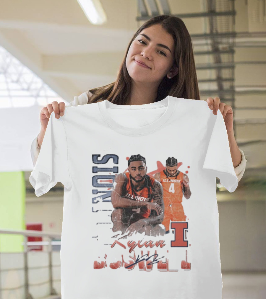 Kylan Boswell Illinois Fighting Illini 90s Signature Classic Player Collection T-Shirt