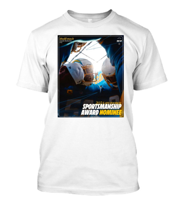Los Angeles Chargers Khalil Mack Outside Linebacker 2024 Art Rooney Sportsmanship Award Nominee Charged Up Team Spirit T-Shirt