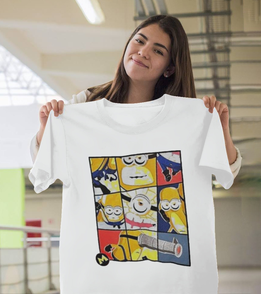 Despicable Me 4 Universal Studios Minion Comic Panel Essential Mega Minions T-Shirt