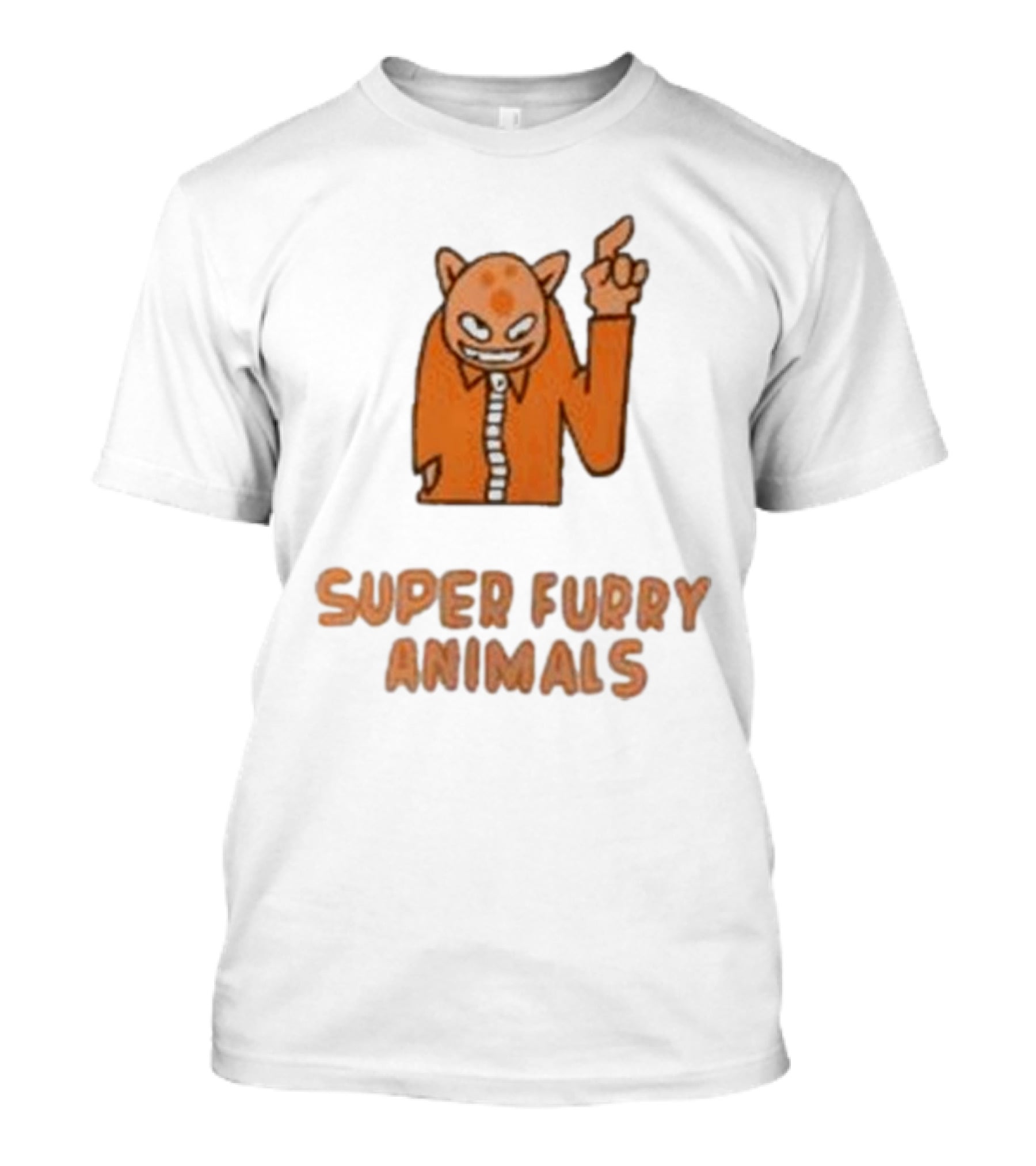 Super Furry Animals Cartoon Character Orange Creature T-Shirt