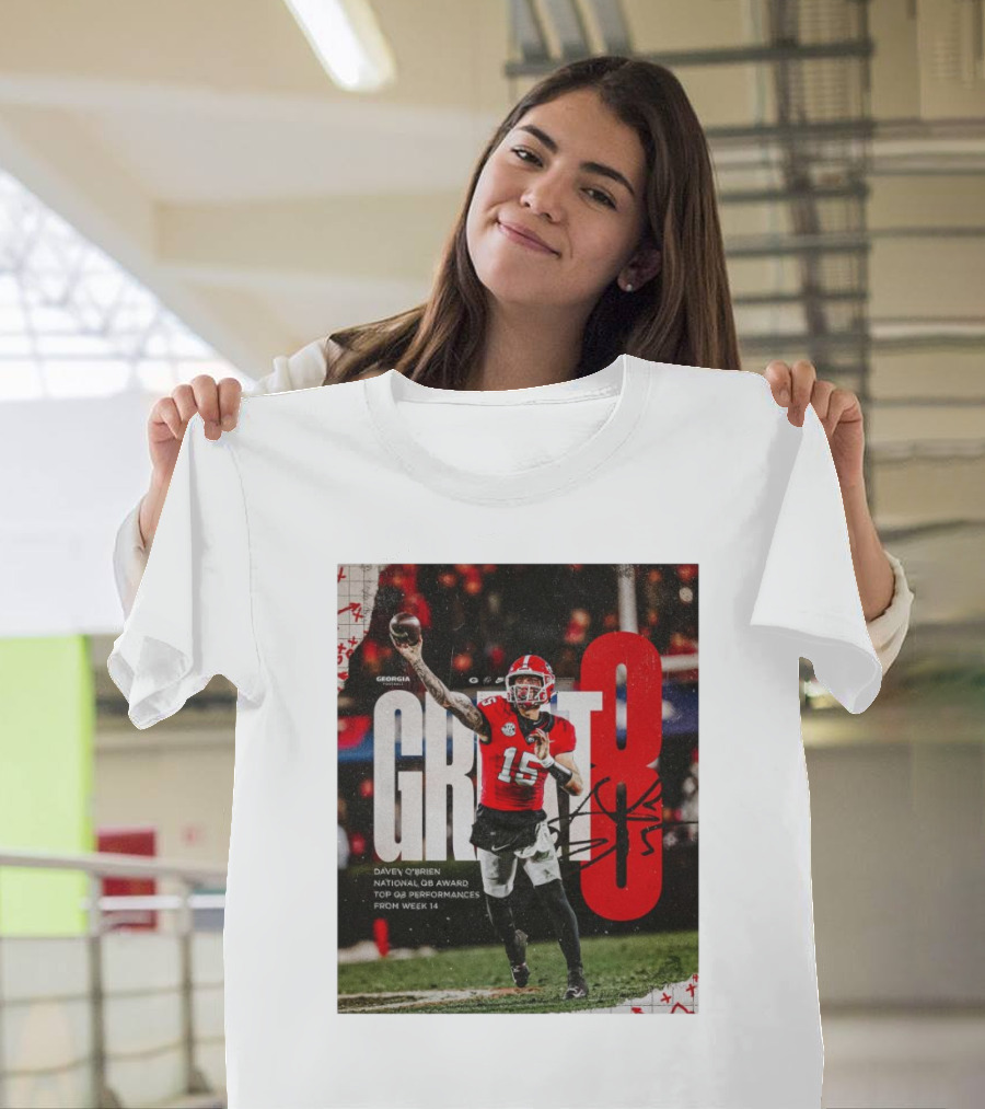 Georgia Bulldogs Carson Beck Great 8 Davey O'Brien National QB Award Top Performances Week 14 T-Shirt