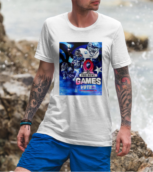 Tennessee Titans NFL Pro Bowl Games Vote 25 Kenneth Murray Jr. Linebacker T-Shirt