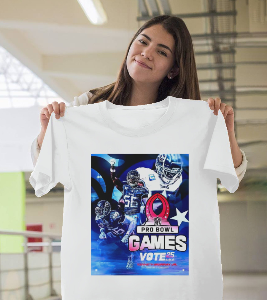 Tennessee Titans NFL Pro Bowl Games Vote 25 Kenneth Murray Jr. Linebacker T-Shirt