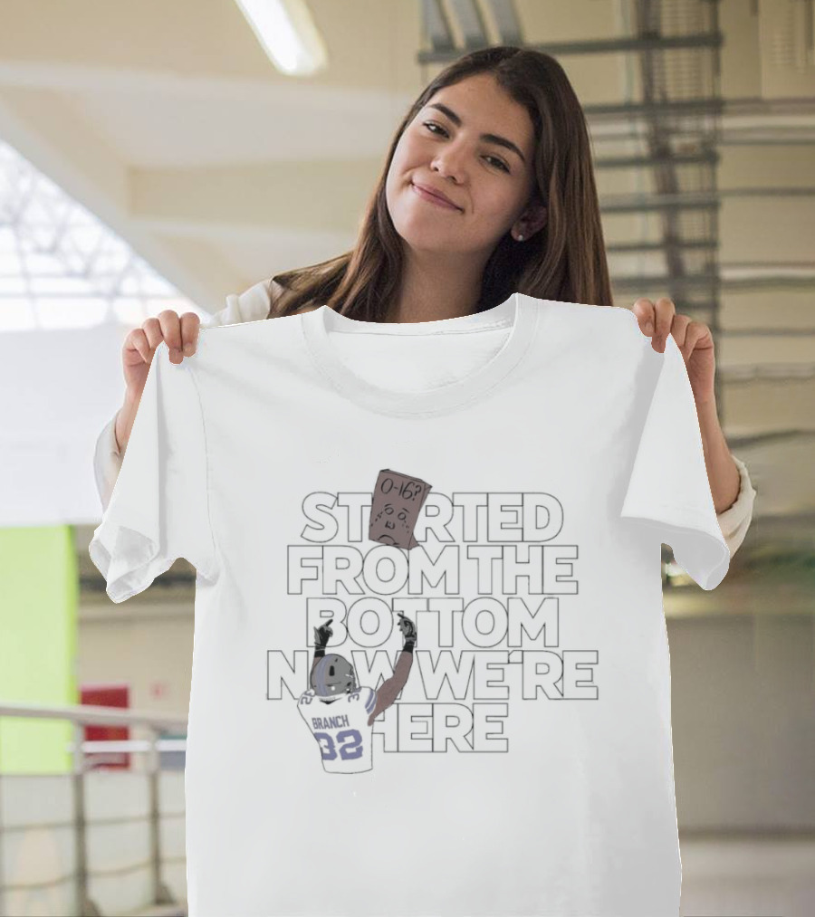 Started From the Bottom Now We’re Here Brian Branch 32 Detroit Lions 0-16? T-Shirt