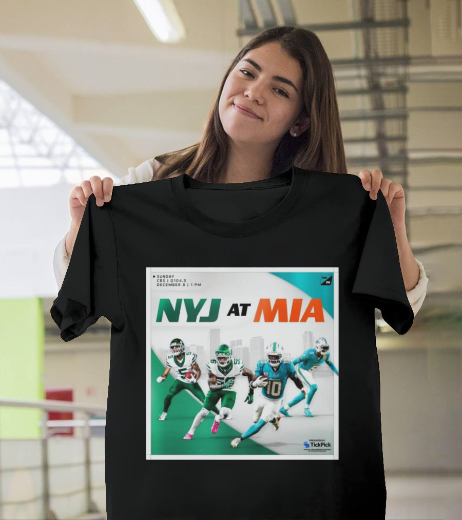 NYJ at MIA Sunday December 8 CBS 1 PM T-Shirt