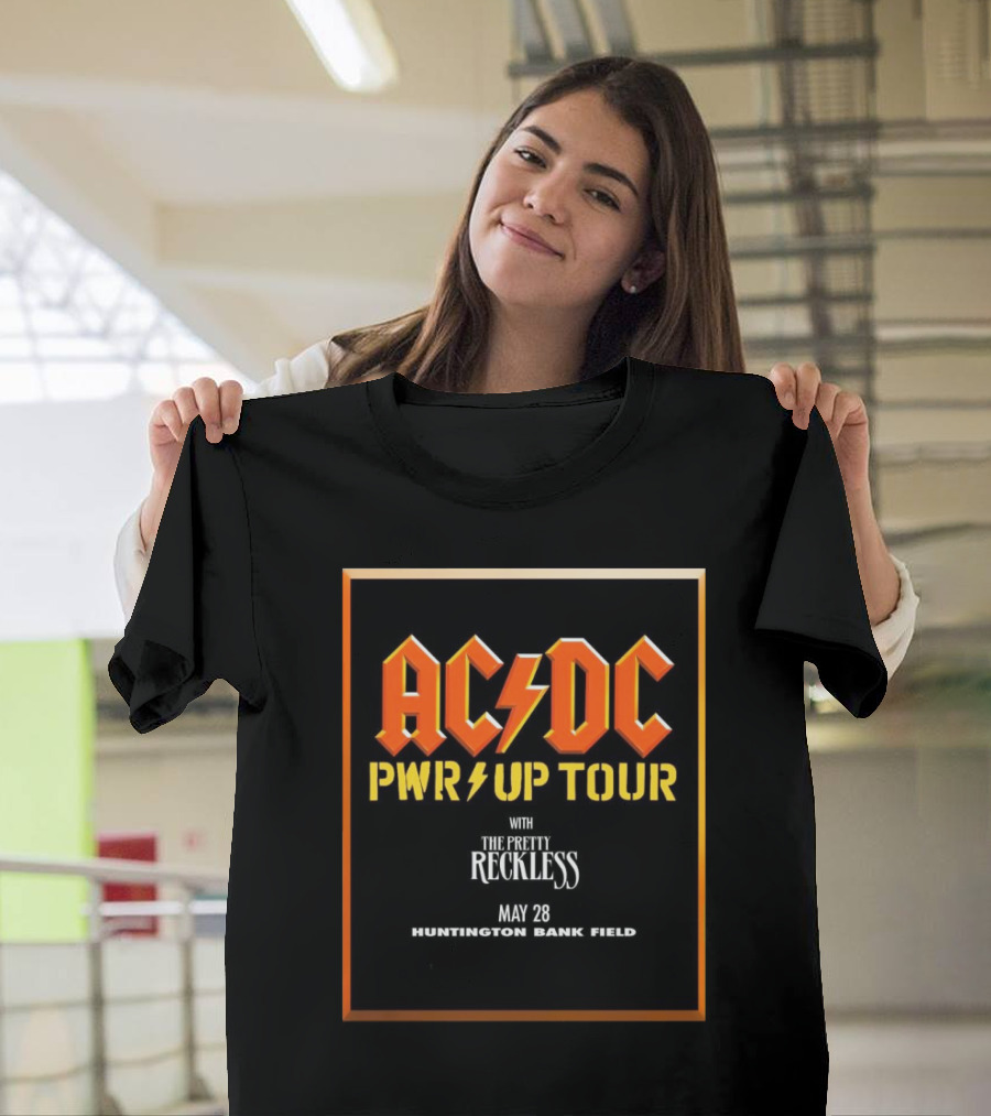 AC DC Power Up Tour 2025 Huntington Bank Field May 28 with The Pretty Reckless T-Shirt