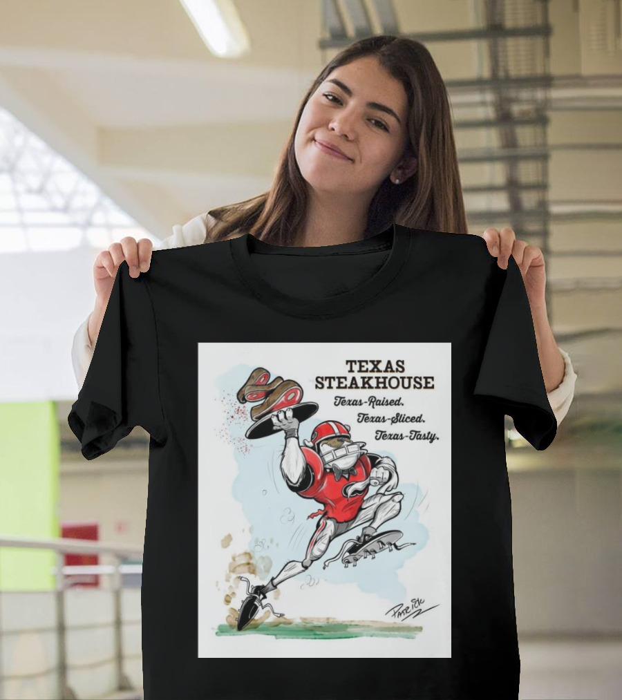 Georgia Bulldogs Texas Steakhouse Texas-Raised Texas-Sliced Texas-Tasty T-Shirt