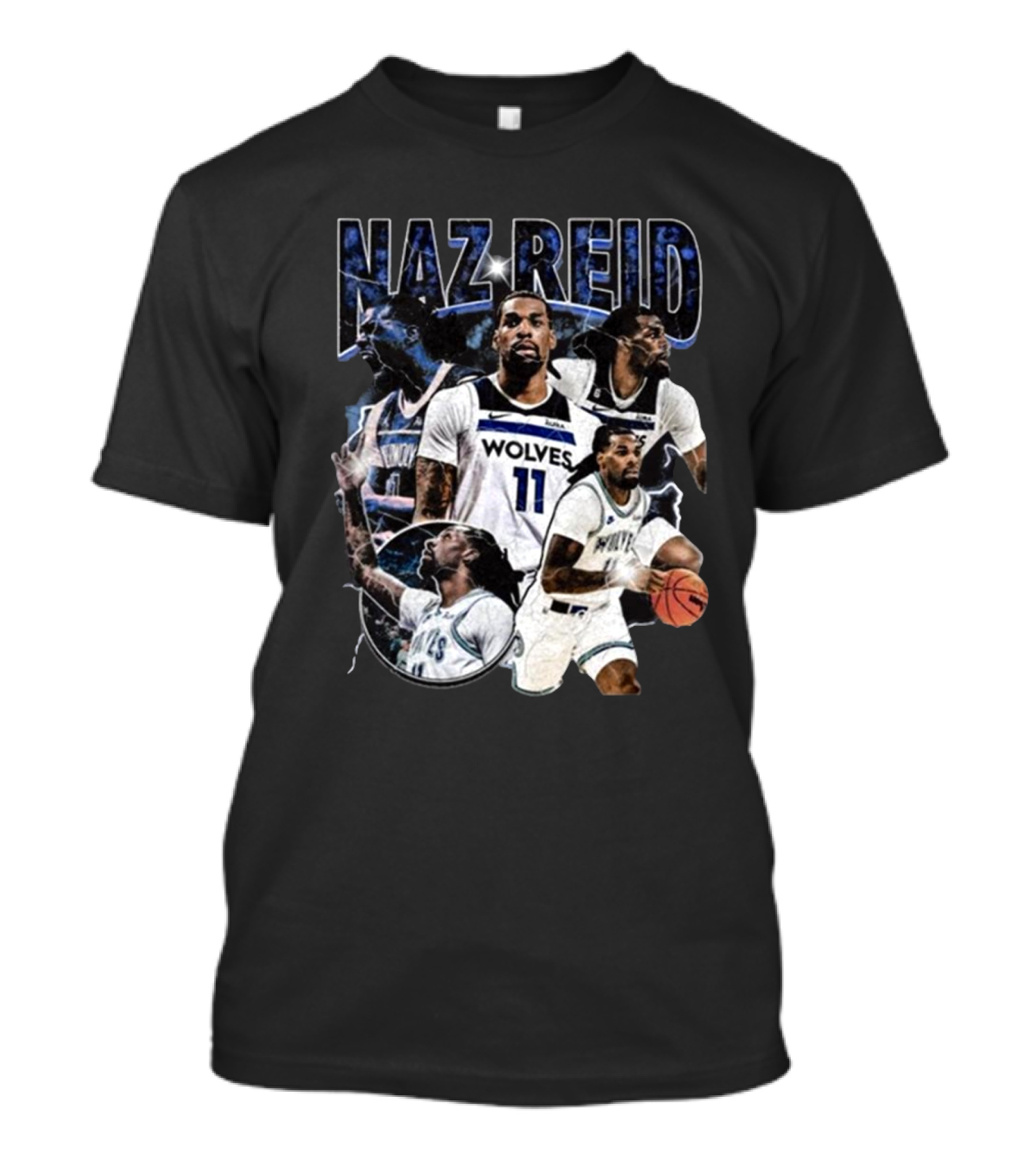 Naz Reid Minnesota Timberwolves NBA Player Collage T-Shirt
