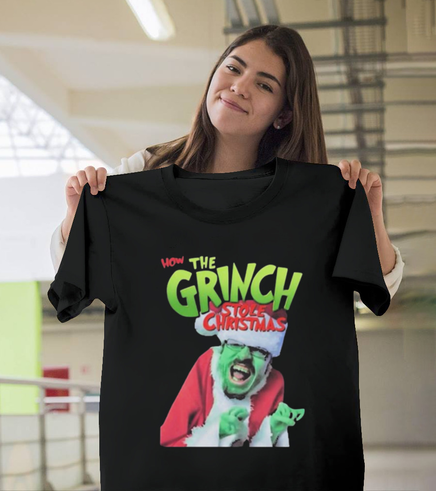 Ricky Berwick How The Grinch Stole Christmas Green Face Santa Costume T-Shirt