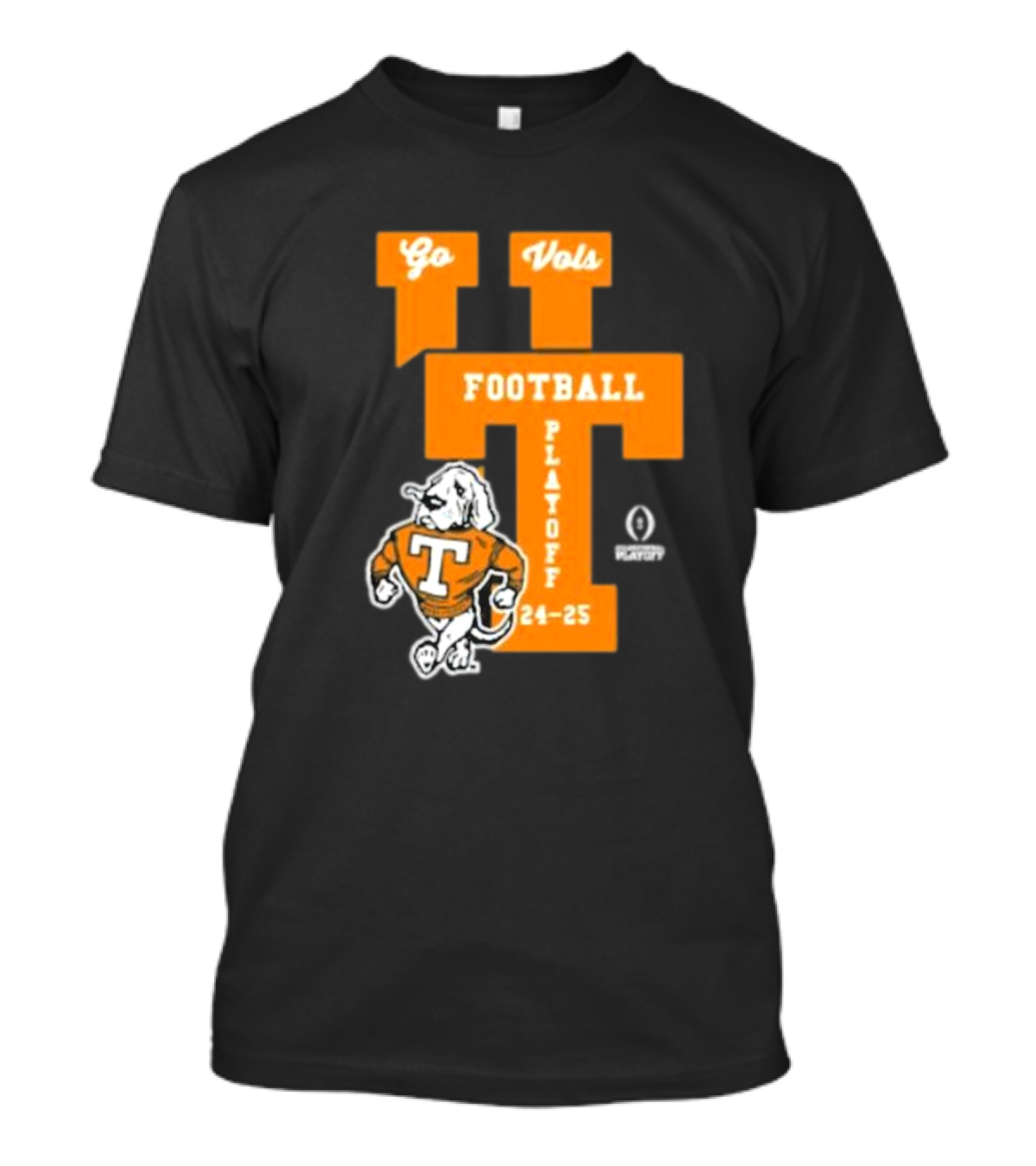 Tennessee Vols Football Playoff 24-25 Go Vols Interlock Strutting Smokey T-Shirt