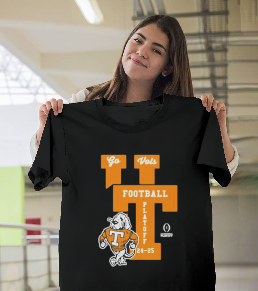 Tennessee Vols Football Playoff 24-25 Go Vols Interlock Strutting Smokey T-Shirt