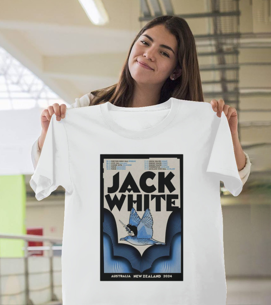 Jack White Tour Poster Australia New Zealand 2024 Bird T-Shirt