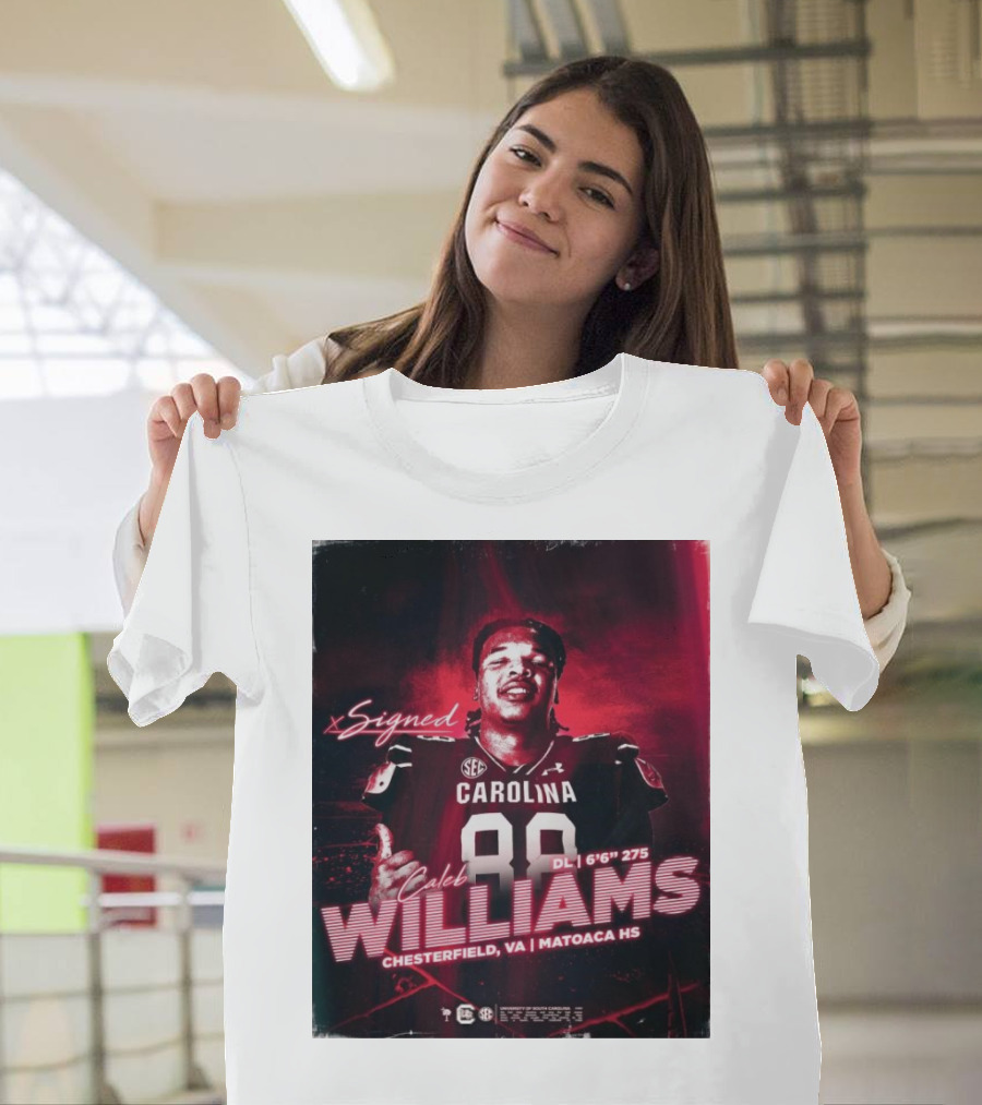 Signed Caleb Williams South Carolina Gamecock DL Chesterfield VA Matoaca HS T-Shirt