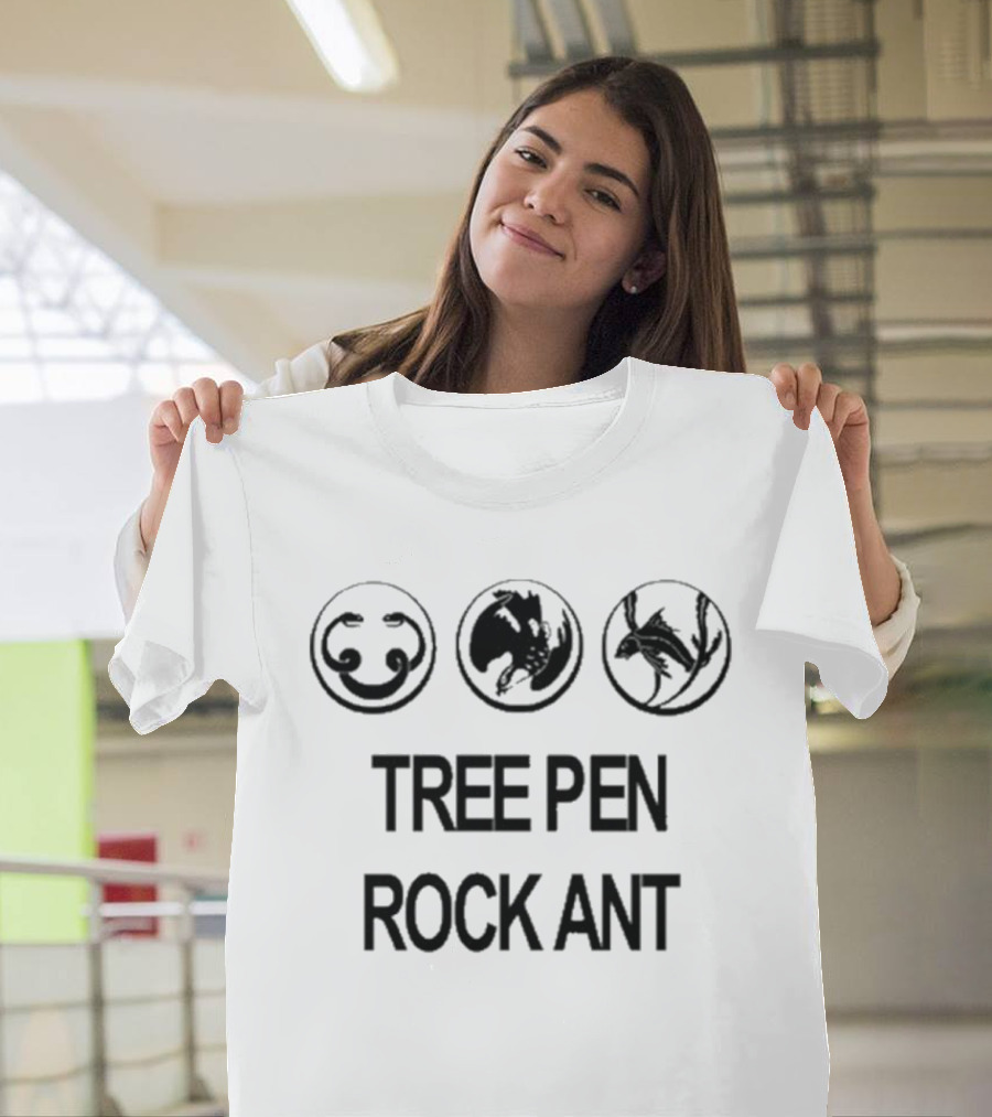 Thistlefangirl7 Tree Pen Rock Ant Symbols and Text T-Shirt