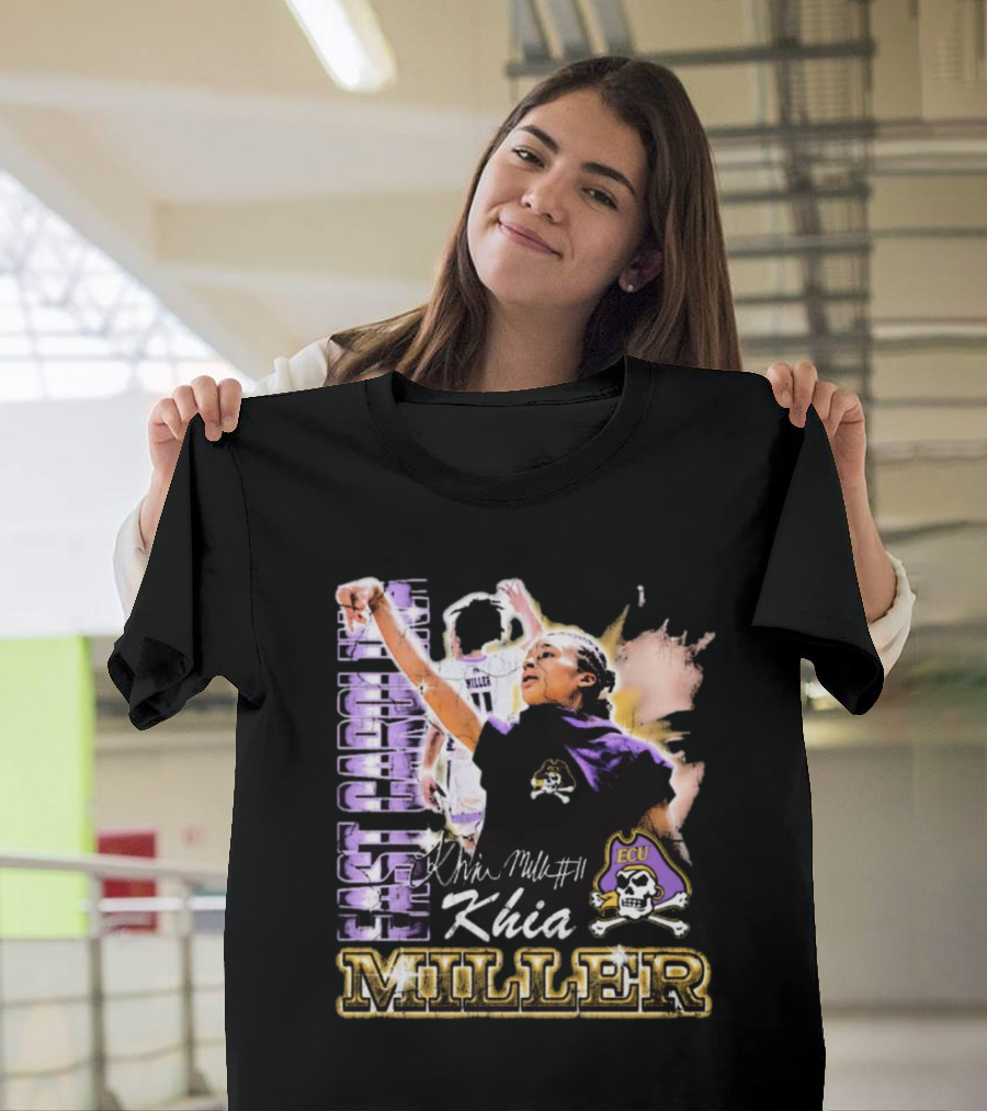 East Carolina Khia Miller ECU Pirates #11 90s T-Shirt
