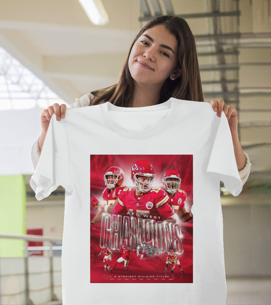 Kansas City Chiefs AFC West Champions 7 Straight Division Titles T-Shirt