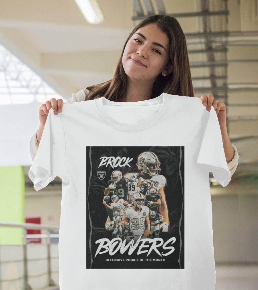 Las Vegas Raiders Brock Bowers Offensive Rookie of the Month 2024 Edition T-Shirt