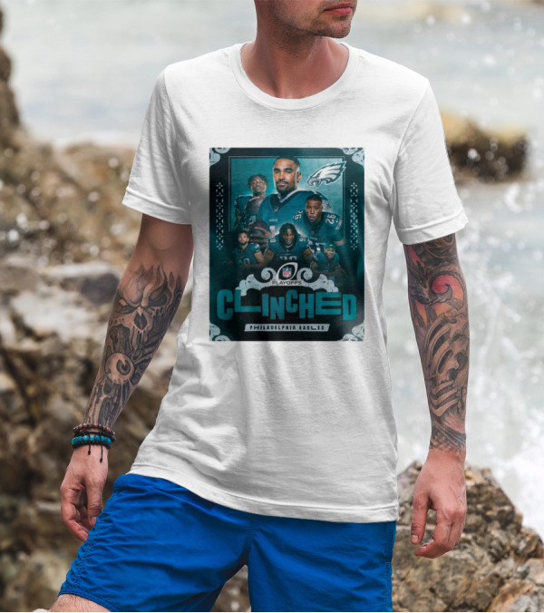 Philadelphia Eagles Clinched NFL Playoff 2024 Playoffs Achievement NFL T-Shirt