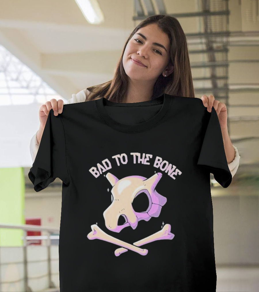 Chad Thegroovylion Bad To The Bone Cubone Skull And Crossbones T-Shirt