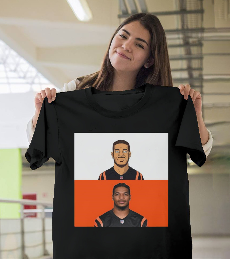 Ja’Marr Chase Cincinnati Bengals The Simpsons NFL Themed Drawing T-Shirt