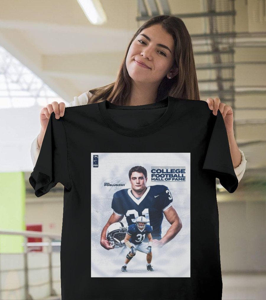 Penn State Nittany Lions Paul Posluszny College Football Hall of Fame 2024 Inductee T-Shirt