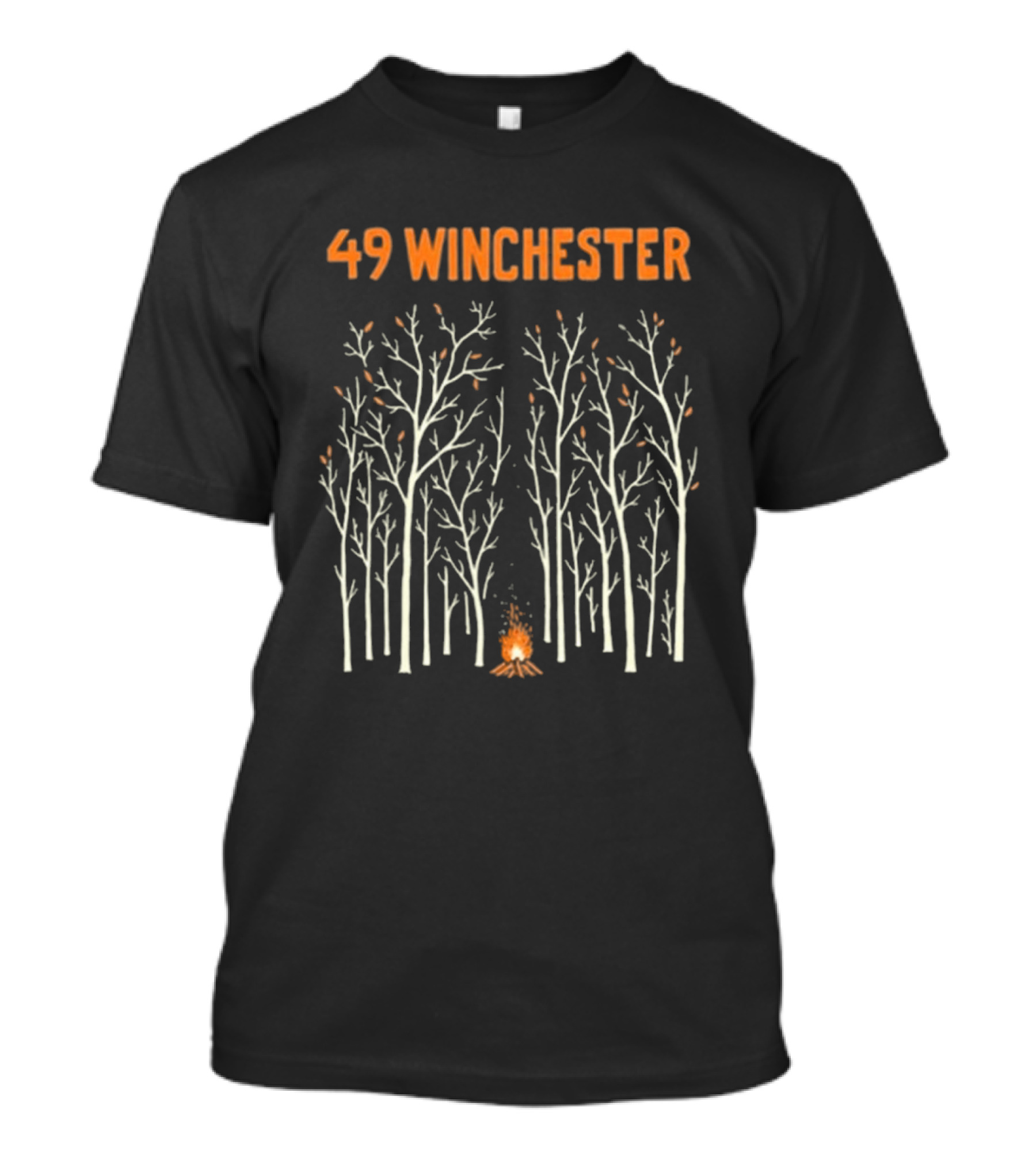 49 Winchester Trees And Campfire Scene T-Shirt