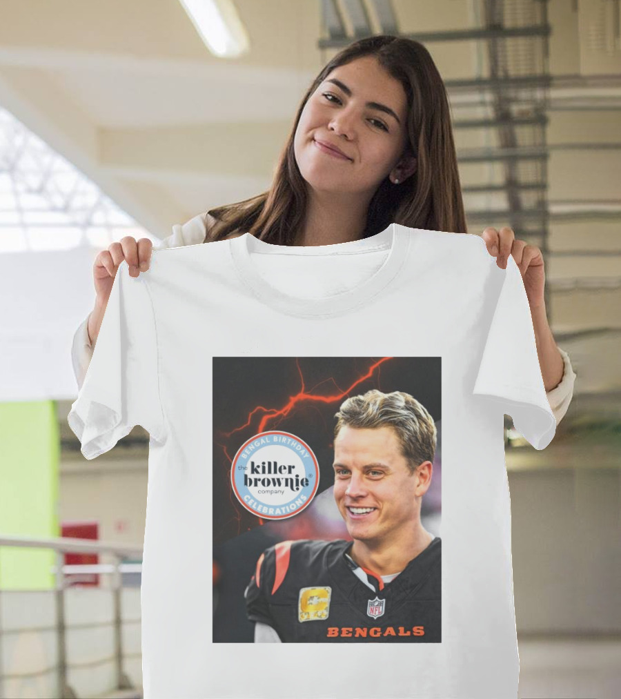 Joey Burrow Bengals Birthday The Killer Brownie Company Celebrations NFL T-Shirt