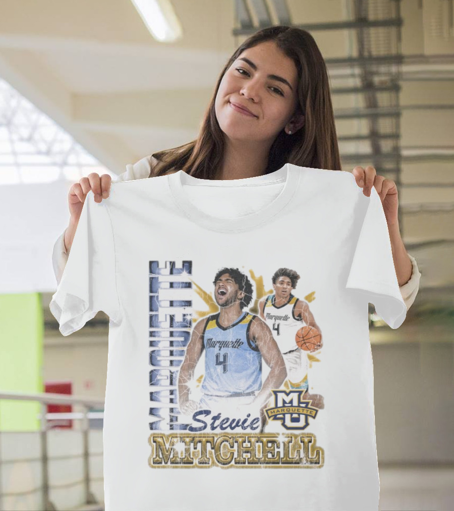 Marquette Golden Eagles Stevie Mitchell Basketball 90s T-Shirt