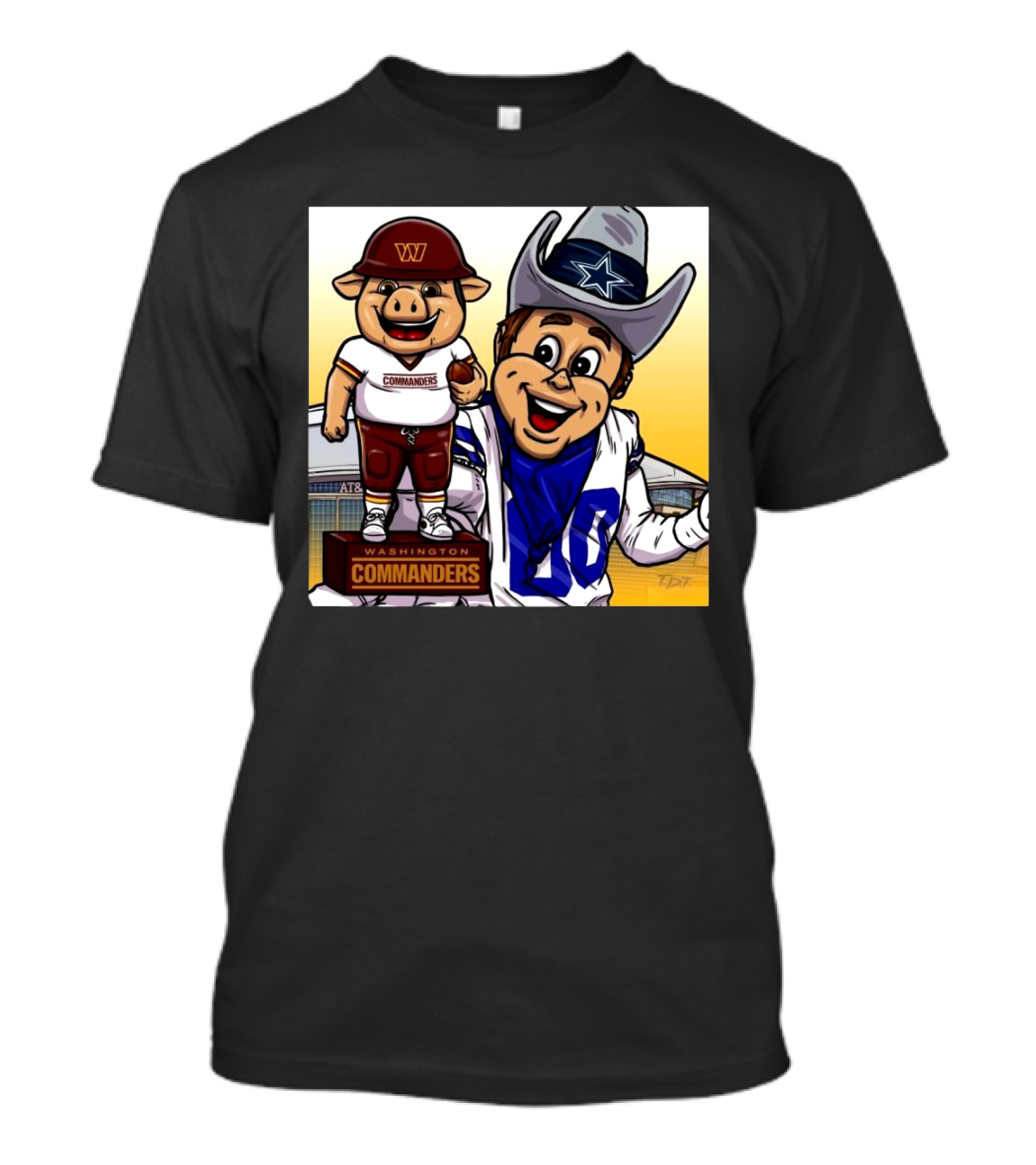 Washington Commanders Vs Dallas Cowboys Mascots Clash Cowboys Victory T-Shirt