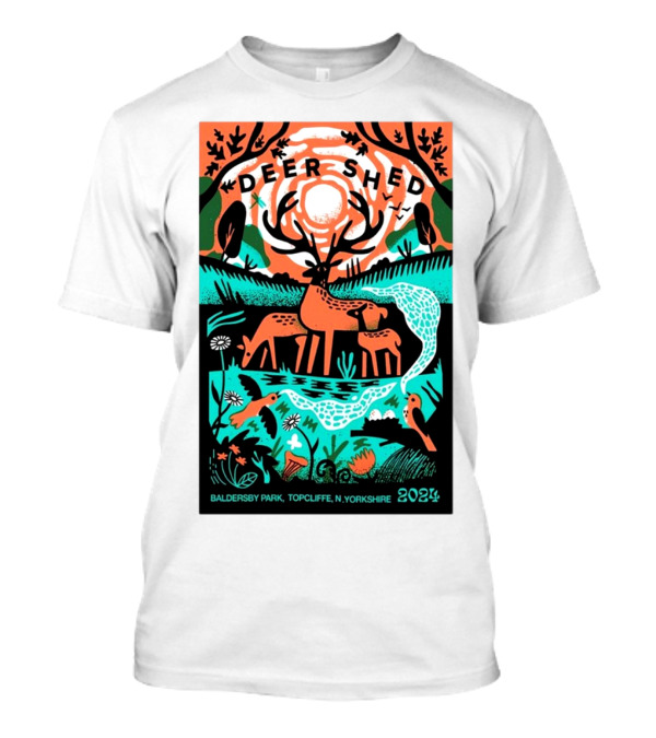 Deer Shed Festival 2024 Baldersby Park Topcliffe N Yorkshire July 26-29 Nature Art Deer And Wildlife T-Shirt