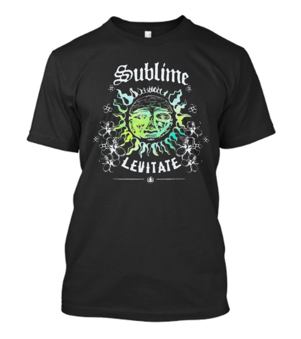 Sublime Levitate 2024 Sun Face And Floral T-Shirt