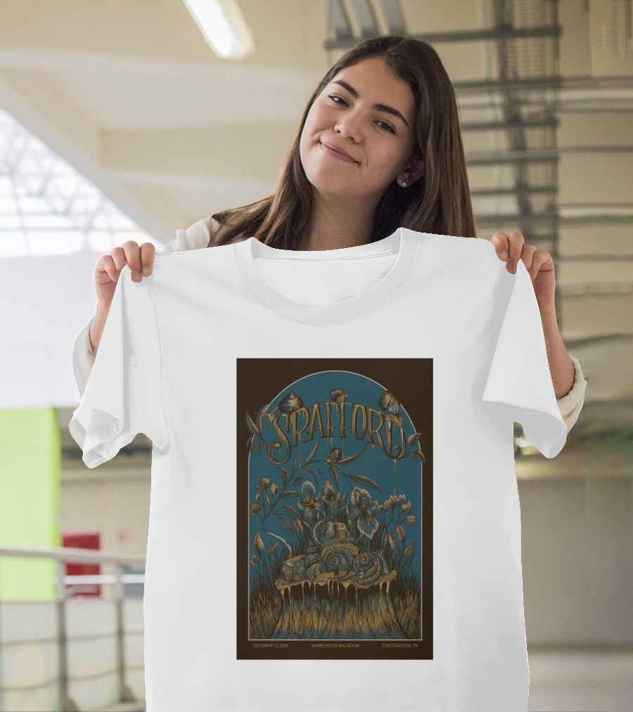 Spafford Live at Barrelhouse Ballroom December 13 2024 Chattanooga TN Snail T-Shirt