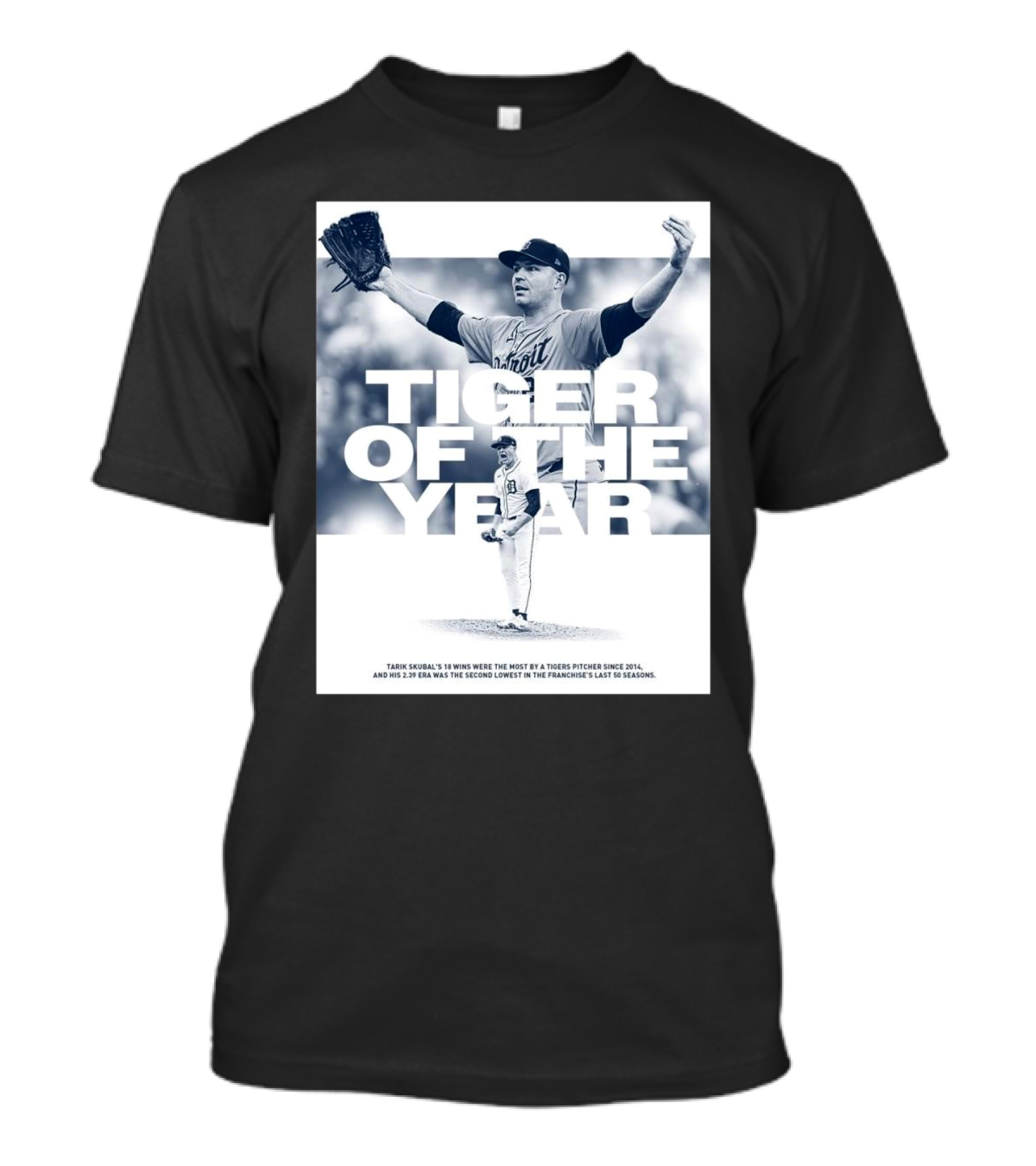 Tarik Skubal 2024 Detroit Tigers Tiger Of The Year Pitcher Success Highlight T-Shirt