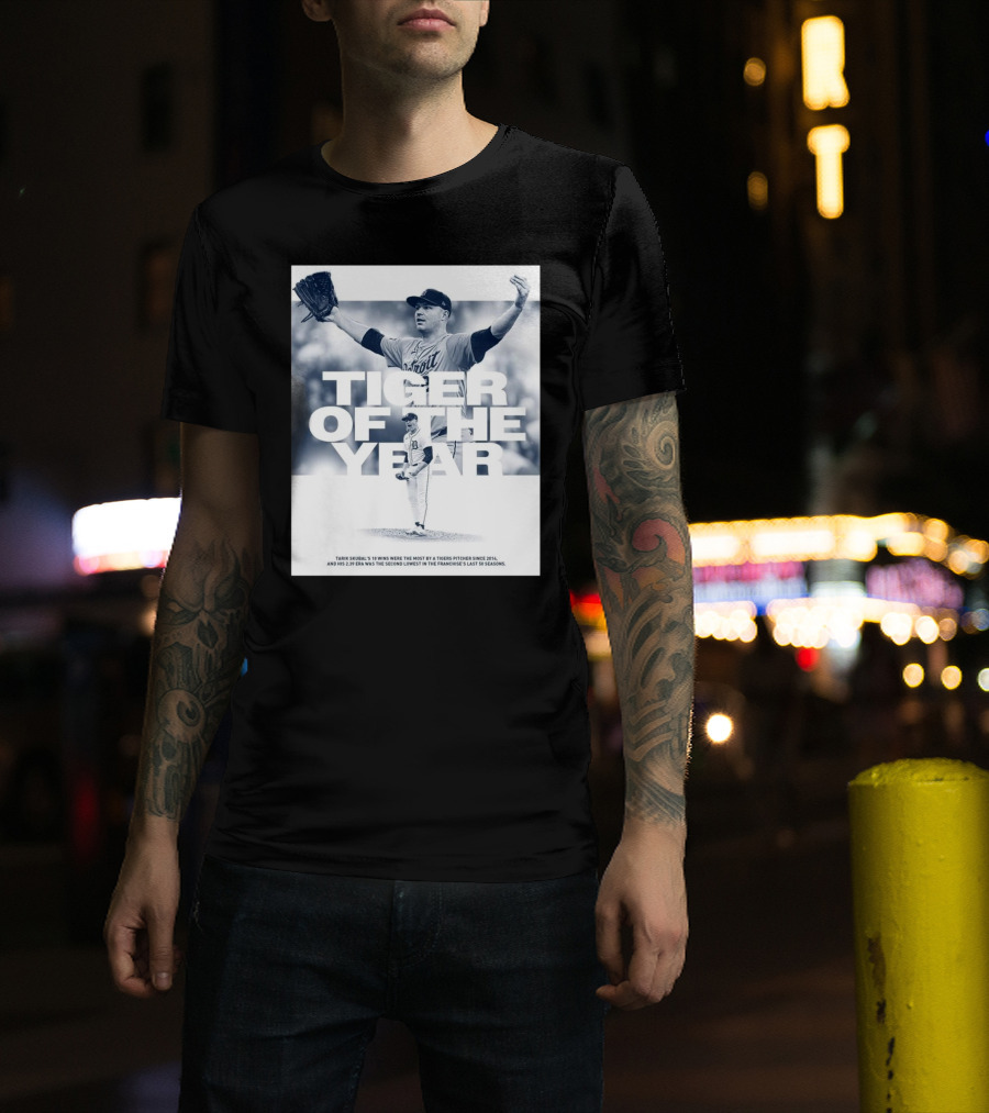 Tarik Skubal 2024 Detroit Tigers Tiger Of The Year Pitcher Success Highlight T-Shirt